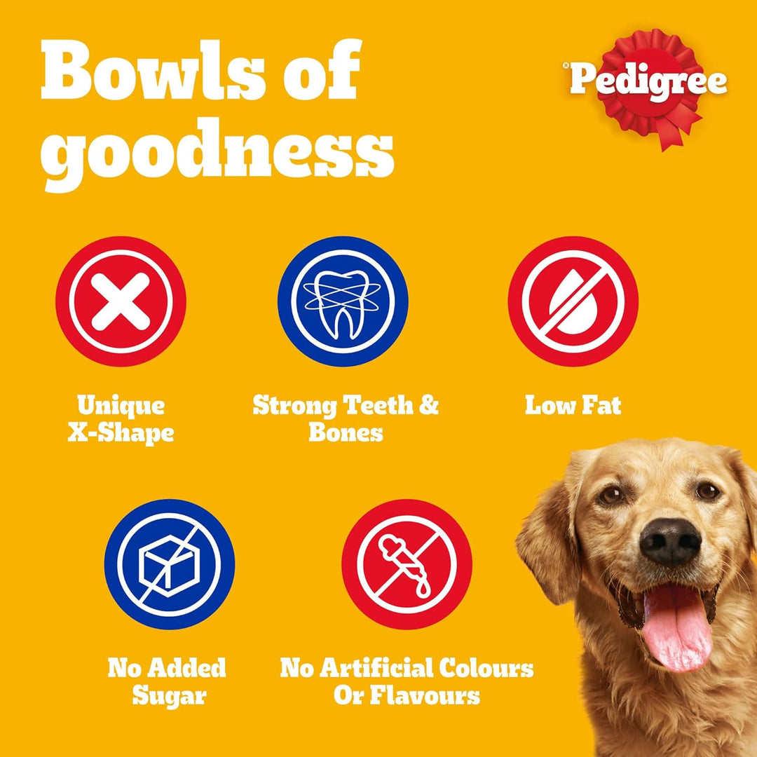 Pedigree DentaStix Daily Oral Care Zahnpflegesnack für grosse Hunde – Hundeleckerli mit Huhn- &amp; Rind
