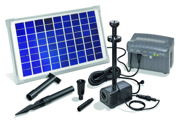 Esotec Napoli LED 101774 Solar-Pumpenset mit Beleuchtung, mit Akkuspeicher 750 l/h