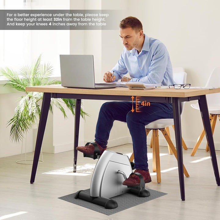 Sportneer Pedaltrainer für Senioren,Mini Heimtrainer mit LCD-Display, Fitnessgeräte für Zuhause – Ti