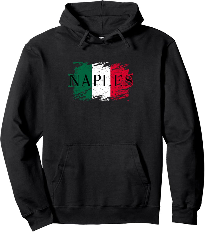 Italienische Retro-Flagge Neapel Pullover Hoodie