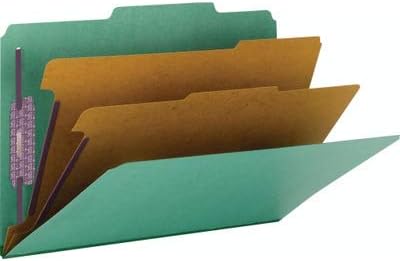 Smead Pressbrett-Klassifizierungsmappe mit SafeSHIELD-Verschlüssen, 2 Trennwänden, 2 Zoll Erweiterun