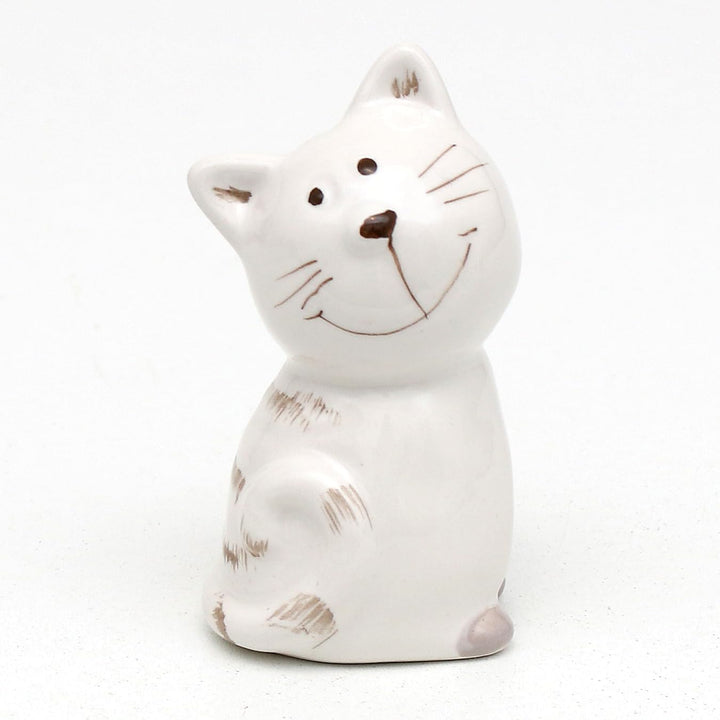 Dekohelden24 2er Set Keramik Salz-/ Pfefferstreuer/Gewürzstreuer als Katzen, Masse ca. 7 x 6 x 7 cm.