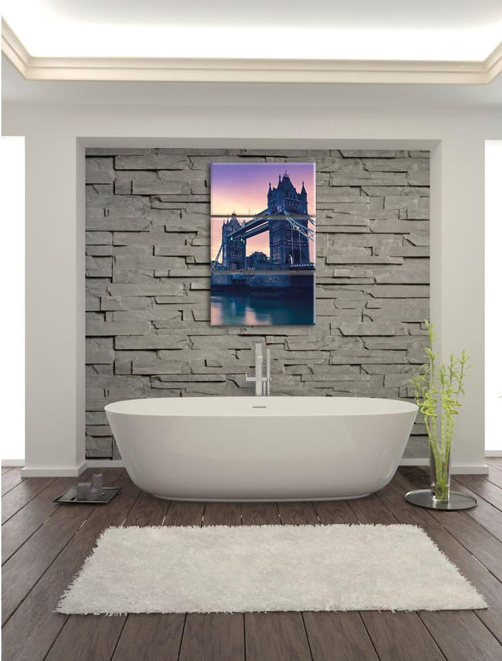 London 3-Teiler Leinwandbild 120x80 Bild auf Leinwand, XXL riesige Bilder fertig gerahmt mit Keilrah