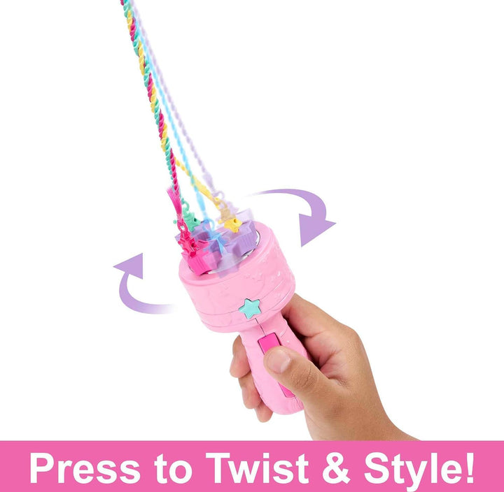 Barbie Dreamtopia, -Puppe mit blonden und regenbogenfarbenen , Regenbogen-Haarverlängerungen Styling