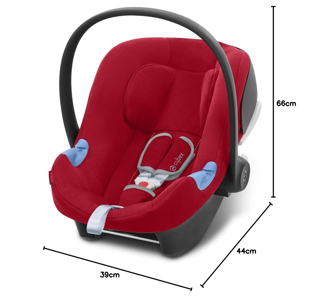CYBEX Silver Babyschale Aton B i-Size, Inkl. Neugeboreneneinlage, Ab Geburt bis ca. 24 Monate, 45 bi