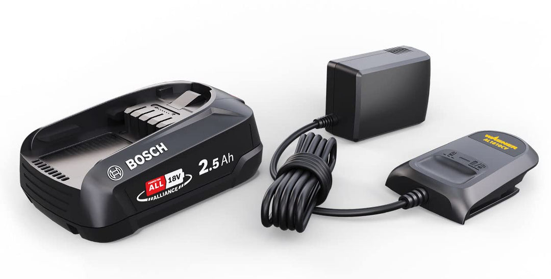 WAGNER Starter-Kit 18V: Bosch 18V Lithium-Ionen Akku 2,5 Ah und Ladegerät - Power for All Alliance,