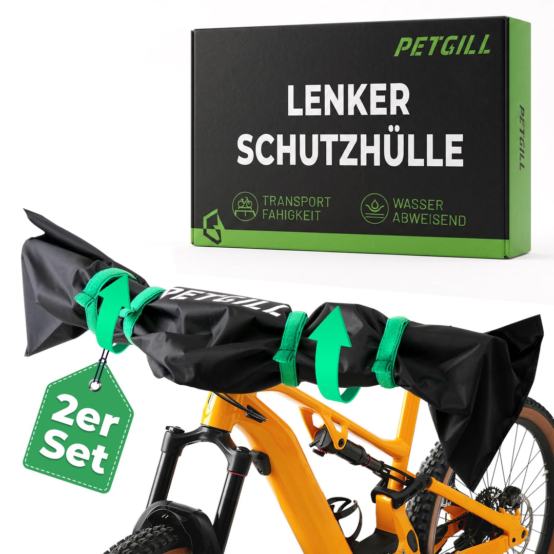2er Pack Lenkerschutzhülle E-Bike & Fahrrad, 420D Wasserdichte Fahrradabdeckung, Transportschutz für