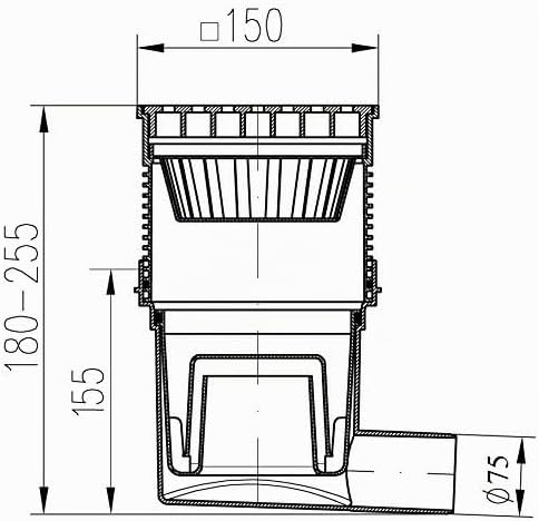 DN75 Bodenablauf Gusseisen Siphon, Gusseisen Siphon
