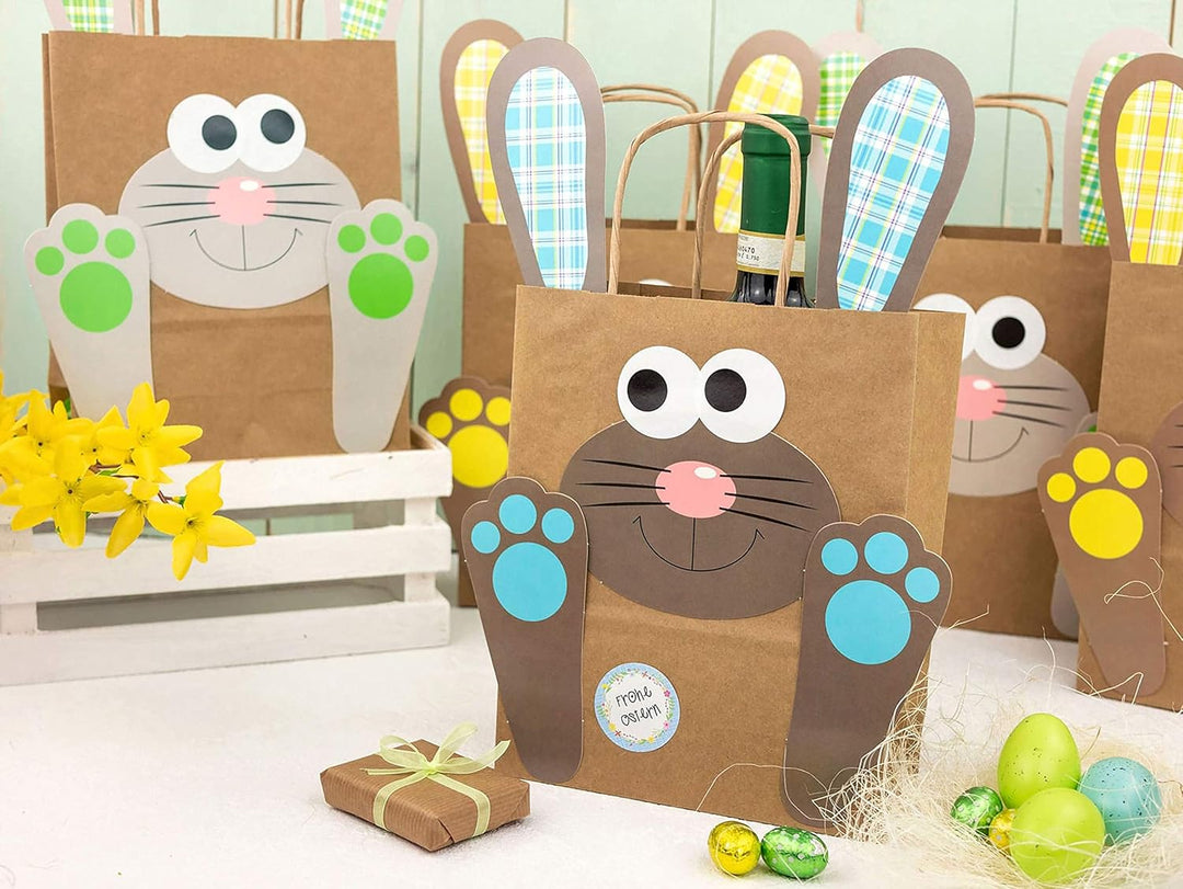 Papierdrachen DIY Osternester zum Befüllen und Basteln - Geschenktüten für Kinder mit Osterhasen in