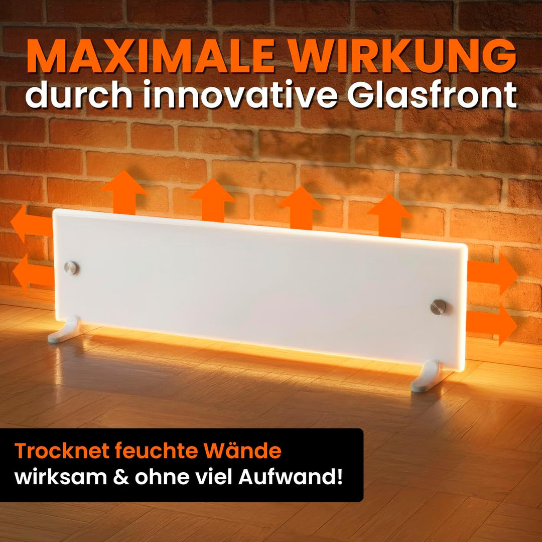 Tonis SCHIMMELSCHOCK Glaspanel Anti-Schimmel-Heizung zur Schimmelbekämpfung | Wandheizung trocknet k