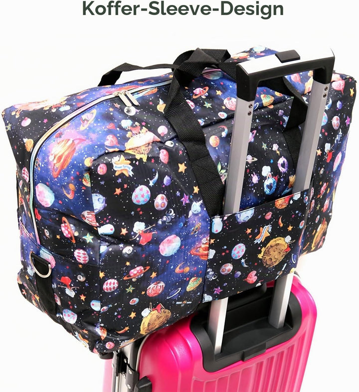 Arxus Grosse Faltbare Reisetasche Tragen Sie die Reisetasche am Wochenende über dem Gepäck mit Schul