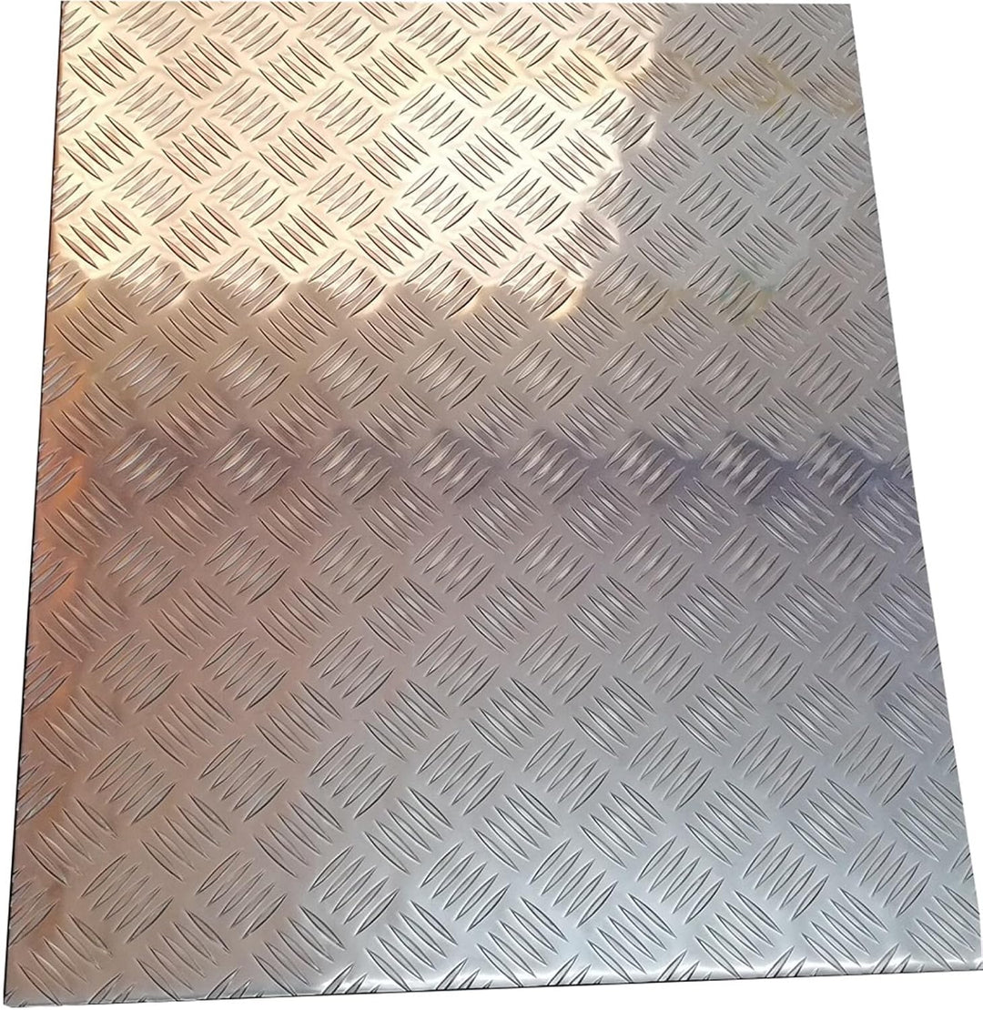 Aluminium Riffelblech QUINTETT 1000x1000mm 5/6,5mm stark grosse Auswahl Tränenblech Schachtabdeckung