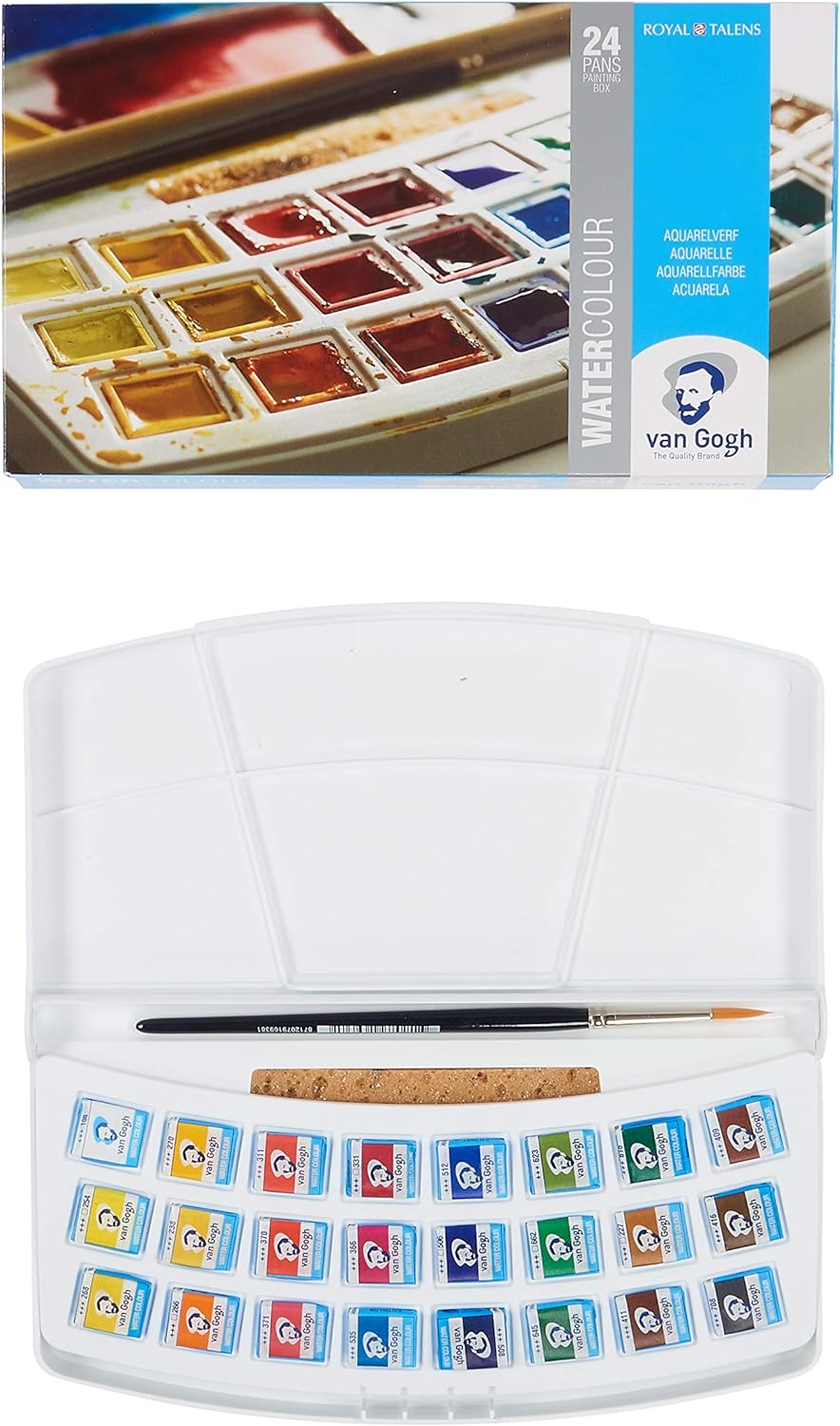 Aquarellkasten Van Gogh, Kunststoffkasten 24 Näpfe