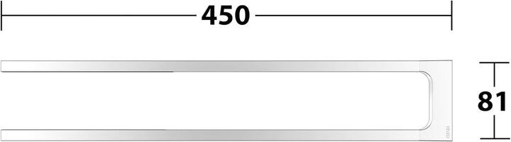 KEUCO Edition 11 Handtuchhalter zweiarmig, 45 cm, Metall verchromt, Made in Germany, starr, inkl. Sc