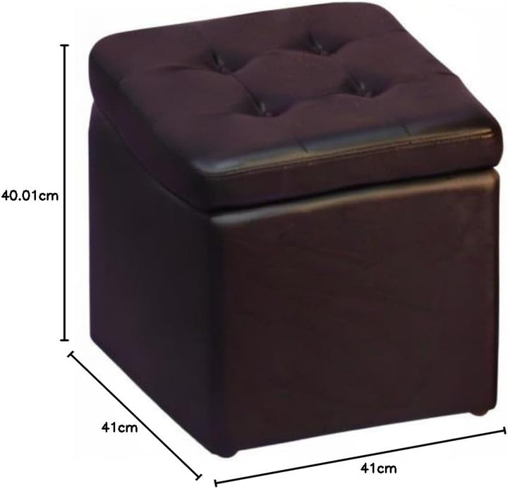 Heinz Hofmann 4445.S Sitzwürfel / Kunstleder / Schwarz / B. 41 x T. 41 x H. 40 cm, Schwarz