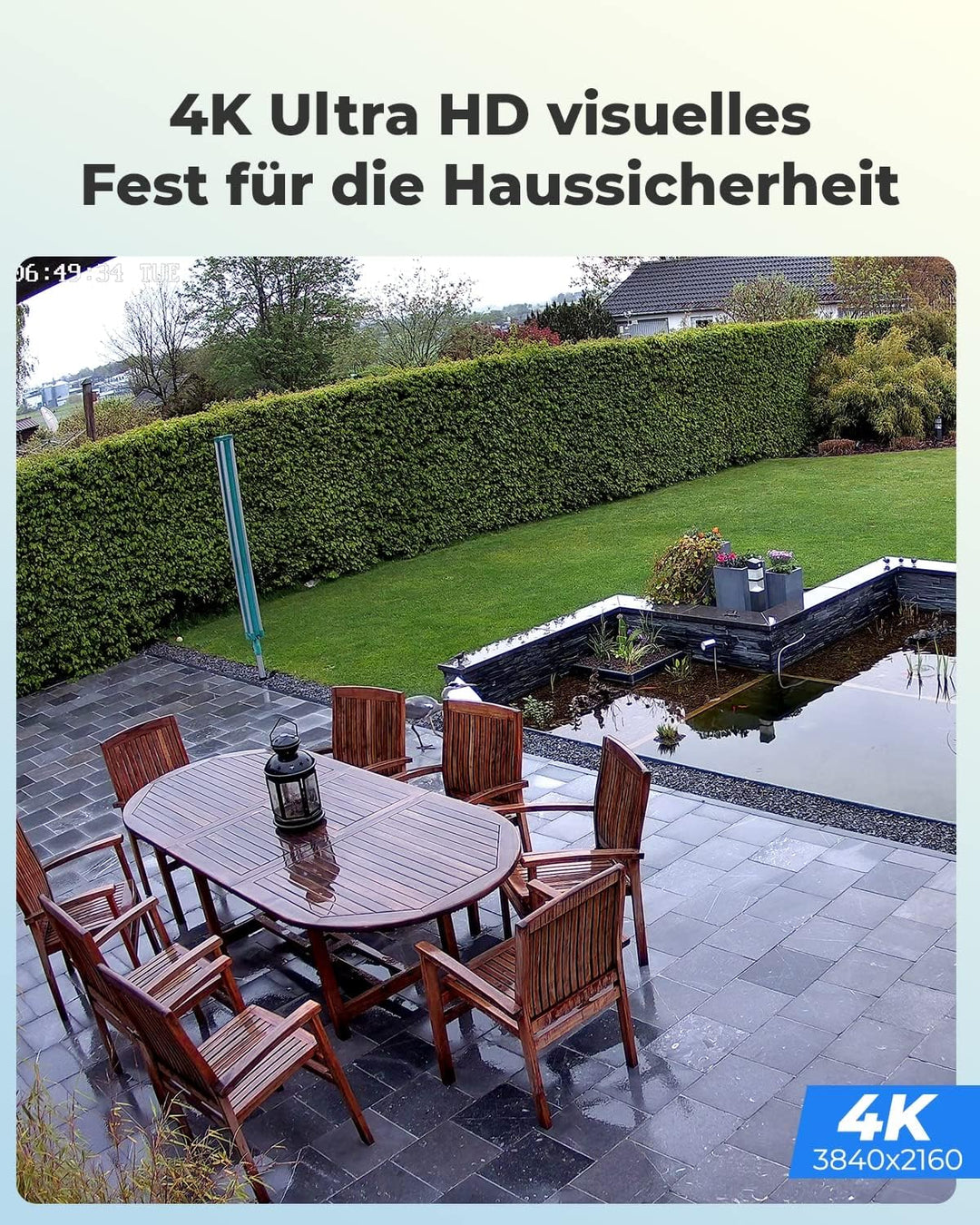 Reolink 4K Smarte PoE Überwachungskamera Aussen mit Personen-/Fahrzeug-/Tiererkennung, 8MP IP Kamera
