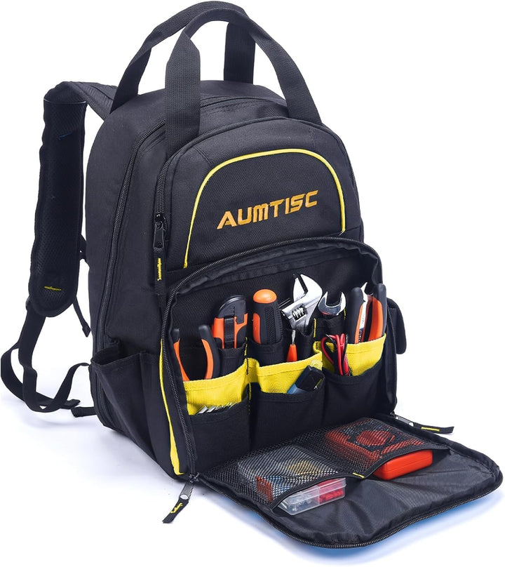 AUMTISC Werkzeugrucksack Werkzeugtasche Hochleistungs-werkzeug rucksack mit Mehrzwecktasche Industri