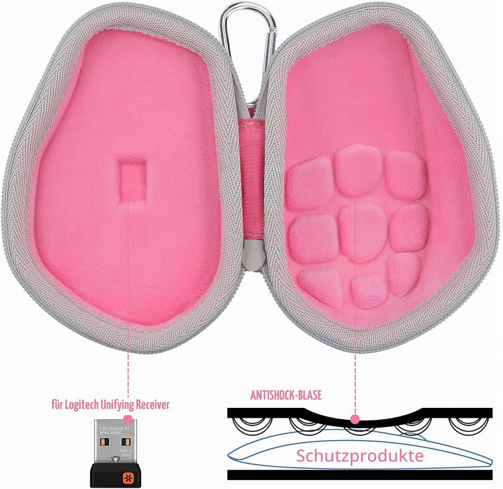 co2CREA Hart Schutz Hülle Etui Tasche für Logitech MX Master 4 /Master 3 /Master 3S Kabellose Maus,(