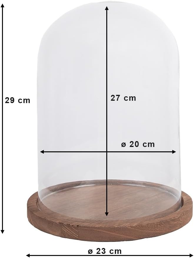 Clayre & Eef 6GL2166 Glasglocke Ø 23 * 29 cm