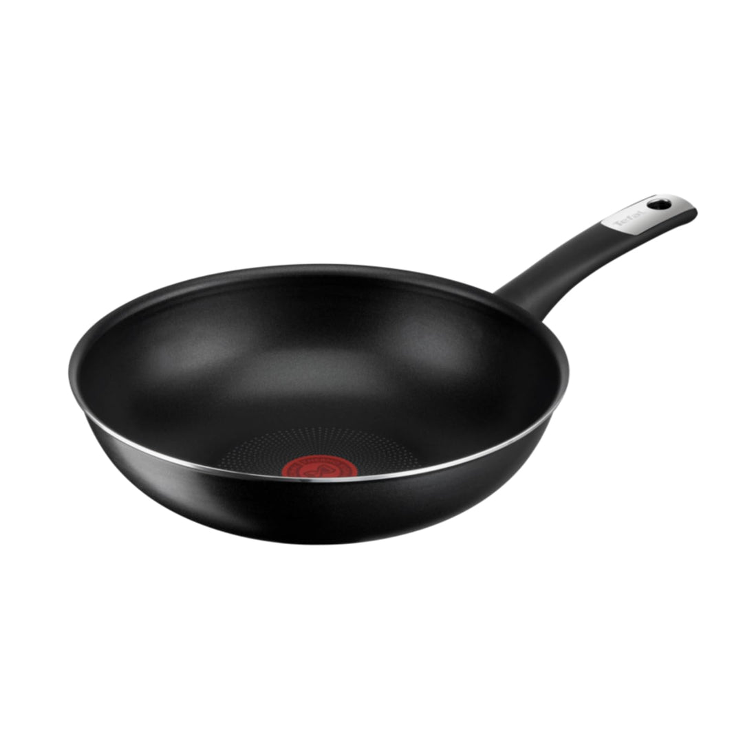 Tefal C38819 Hard Titanium Essential Wokpfanne 28 cm | Antihaftversiegelung mit Titanpartikeln | The