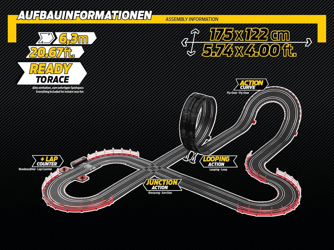 Carrera - 20062574 - Carrera GO!!! Max Competition Rennbahn-Set I Rennbahn mit lizensierten Slotcars