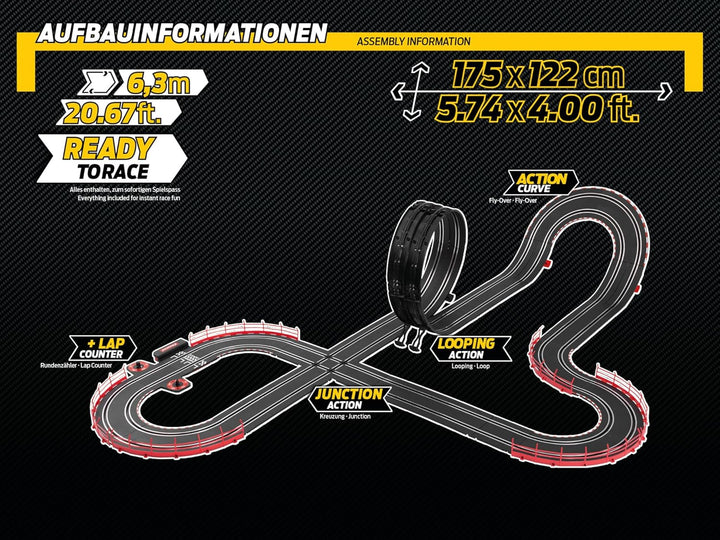 Carrera - 20062574 - Carrera GO!!! Max Competition Rennbahn-Set I Rennbahn mit lizensierten Slotcars