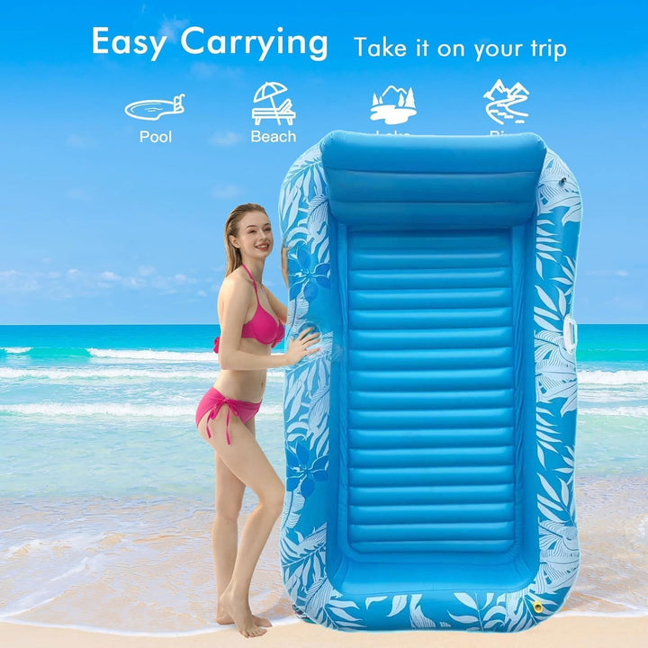 Shengruili 200x125CM Luftmatratze Wasser,Luftmatratze Pool Erwachsene,Pool Sofa Outdoor Aufblasbar,L