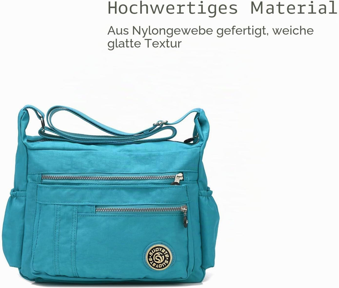 NICOLE & DORIS Damen Umhängetasche Lässige Schultertasche Frauen Handtasche Reissverschluss Tasche m