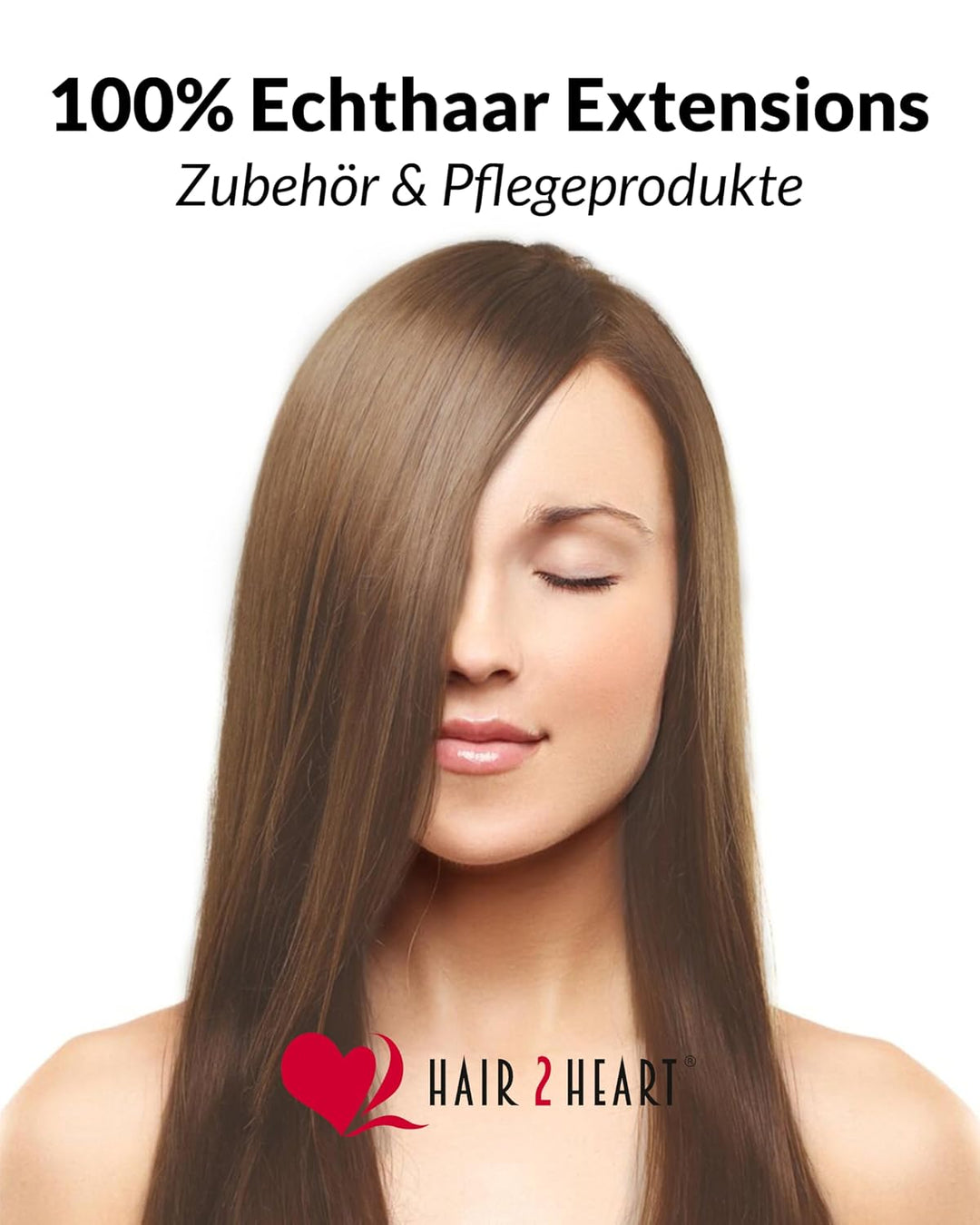 hair2heart Extensions Echthaar Bondings Glatt - 150 Strähnen 0.5g 40cm Dunkelblond 