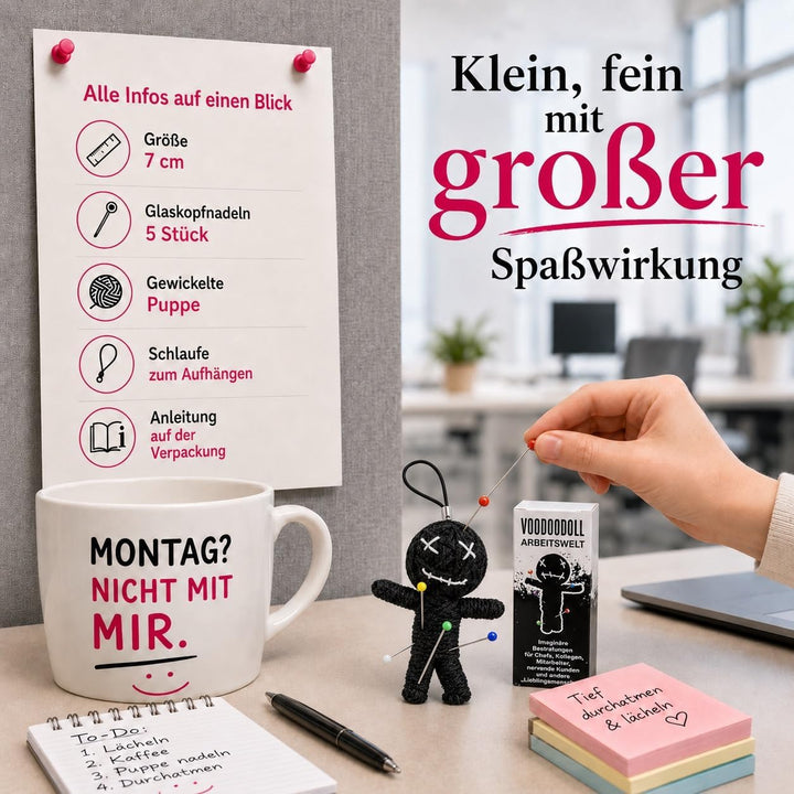 Voodoo Puppe Arbeitswelt Voodoo Doll to go Voodoo-Doll imaginäre Strafen für Nette Chefs, „geliebte“