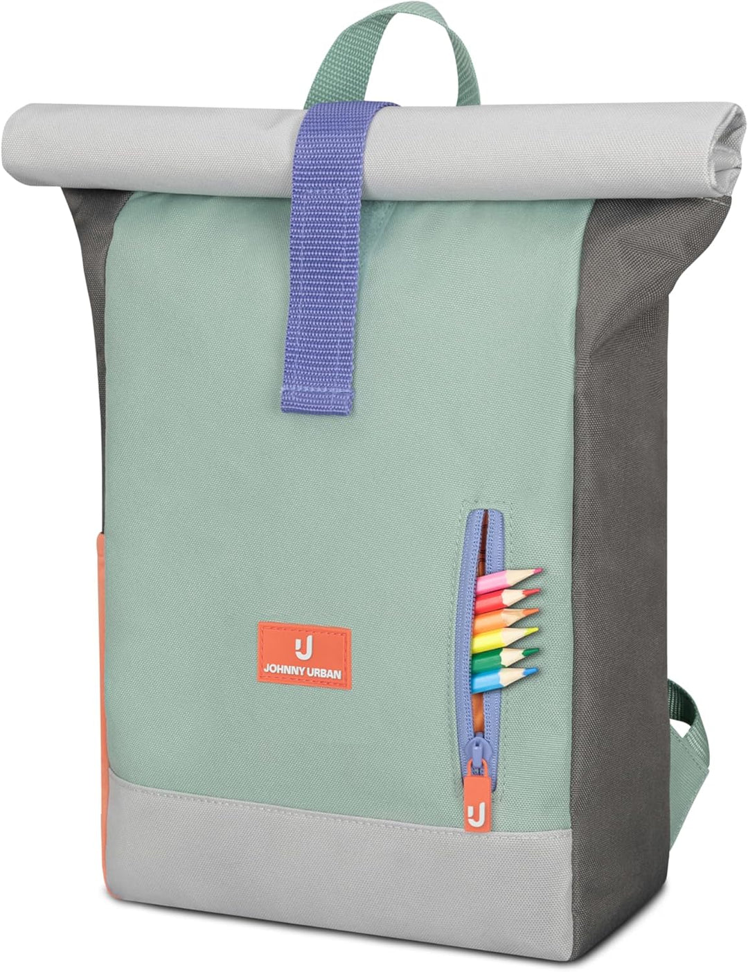 Johnny Urban Rucksack Kinder Jungen & Mädchen Mint - Junior Aaron - Kinderrucksack mit Brustgurt - A