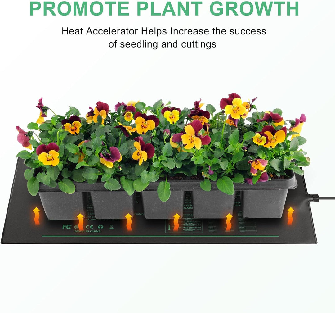 RIOGOO Strapazierfähige Setzling-Heizmatte Wasserdichtes Gewächshaus-Heizkissen 10" x 20,75" Keimbeh