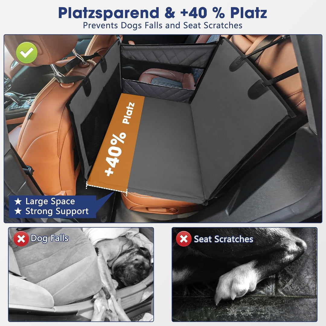 MIXJOY Hunde Autositz Extra Stabiler, Hundesitz Auto Wasserdichter Rutschfester Hundeautositz Hundes