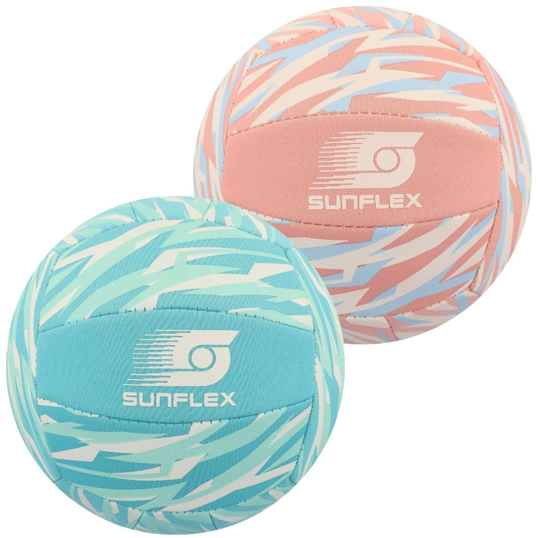 Sunflex® Beach- und Funball Size 3 Pastelflow Linie | Wasserfester Neoprenball mit rutschfestem Grip