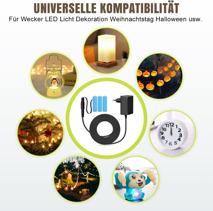 Lenink 4.5V Batterieadapter Netzteil Batterieersatz für 3 Stück AA Batterien z.B. kompatibel mit AVM