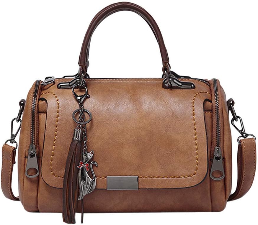 BUKESIYI Damen Tasche Umhängetasche Handtasche Frauen Klein Schultertasche Weekender Lack PU Leder C