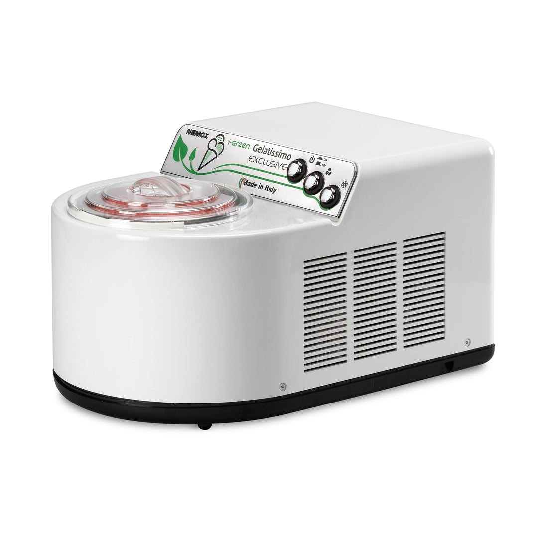 Nemox – GELATISSIMO Exclusive i-green – WEISS – bis zu 1 kg Eis, gefrorener Joghurt, Sorbets, Granit