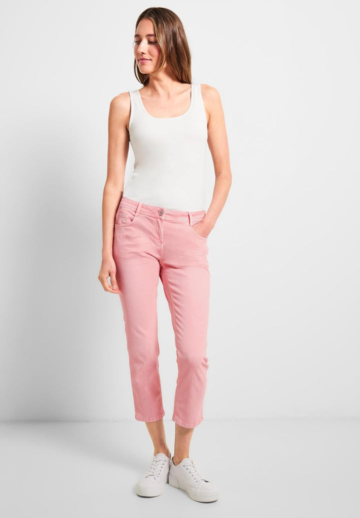Cecil Damen Loose Fit Hose in 7/8 34W / 26L Soft Neon Pink, 34W / 26L Soft Neon Pink