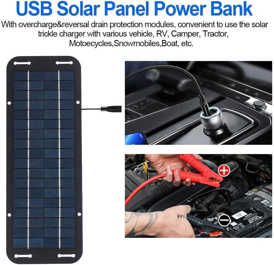 Solar-Batterie-Ladegerät, 30 W, Solarpanel, 12 V, Erhaltungsladegerät, Batterie-Ladegerät-Set, Maint