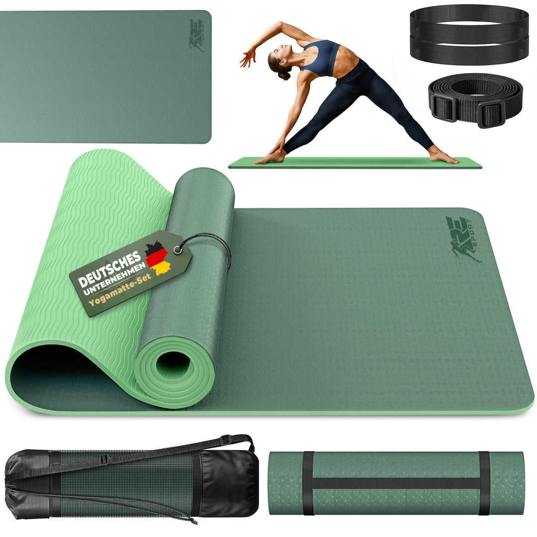Yogamatte Phthalatfrei | Gymnastikmatte rutschfest | Fitnessmatte schadstofffrei | Trainingsmatte mi