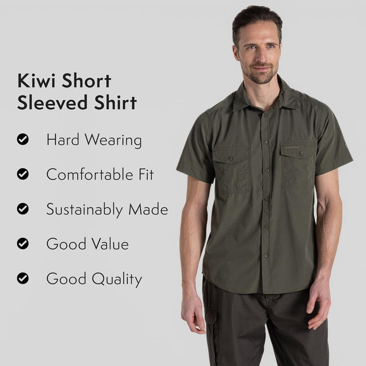 Craghoppers Herren Kiwi Kurzarm-Shirt Wanderhemd (1er Pack), Cedar