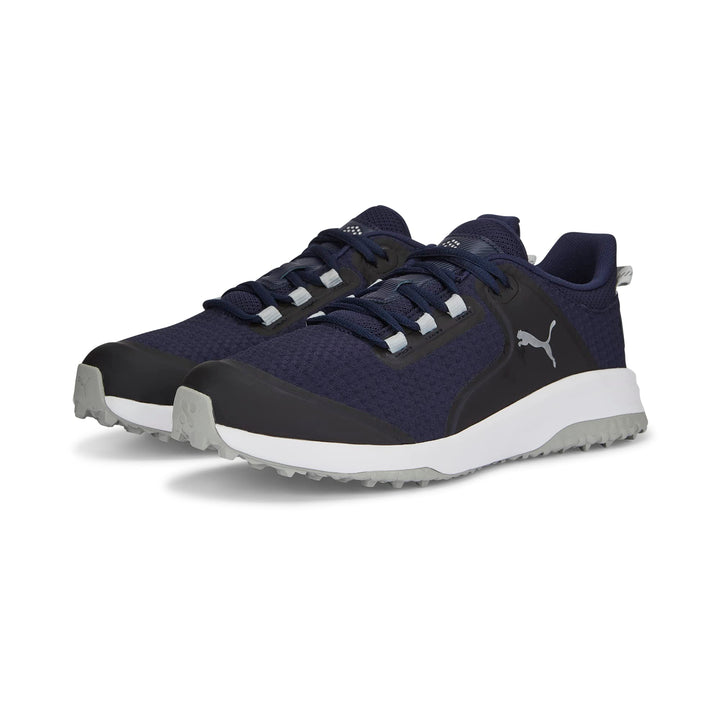 pumagolf Herren Fusion Grip Extra WideGolfschuh 45 EU Puma Navy Puma Silver Quiet Shade, 45 EU Puma