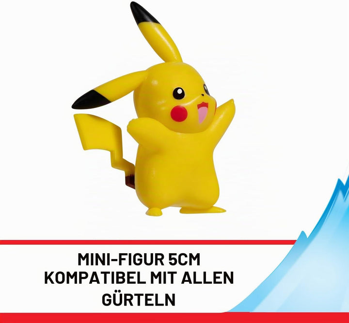 Bandai - Pokémon – Gürtel Clip 'N' Go Pikachu Pokémon Day – 1 Gürtel, 2 Poké-Balls und 1 Pikachu-Fig