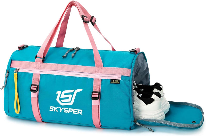 SKYSPER Sporttasche Herren und Damen mit Schuhfach & Nassfach,Kleine Reisetasche Duffle Bag für Spor