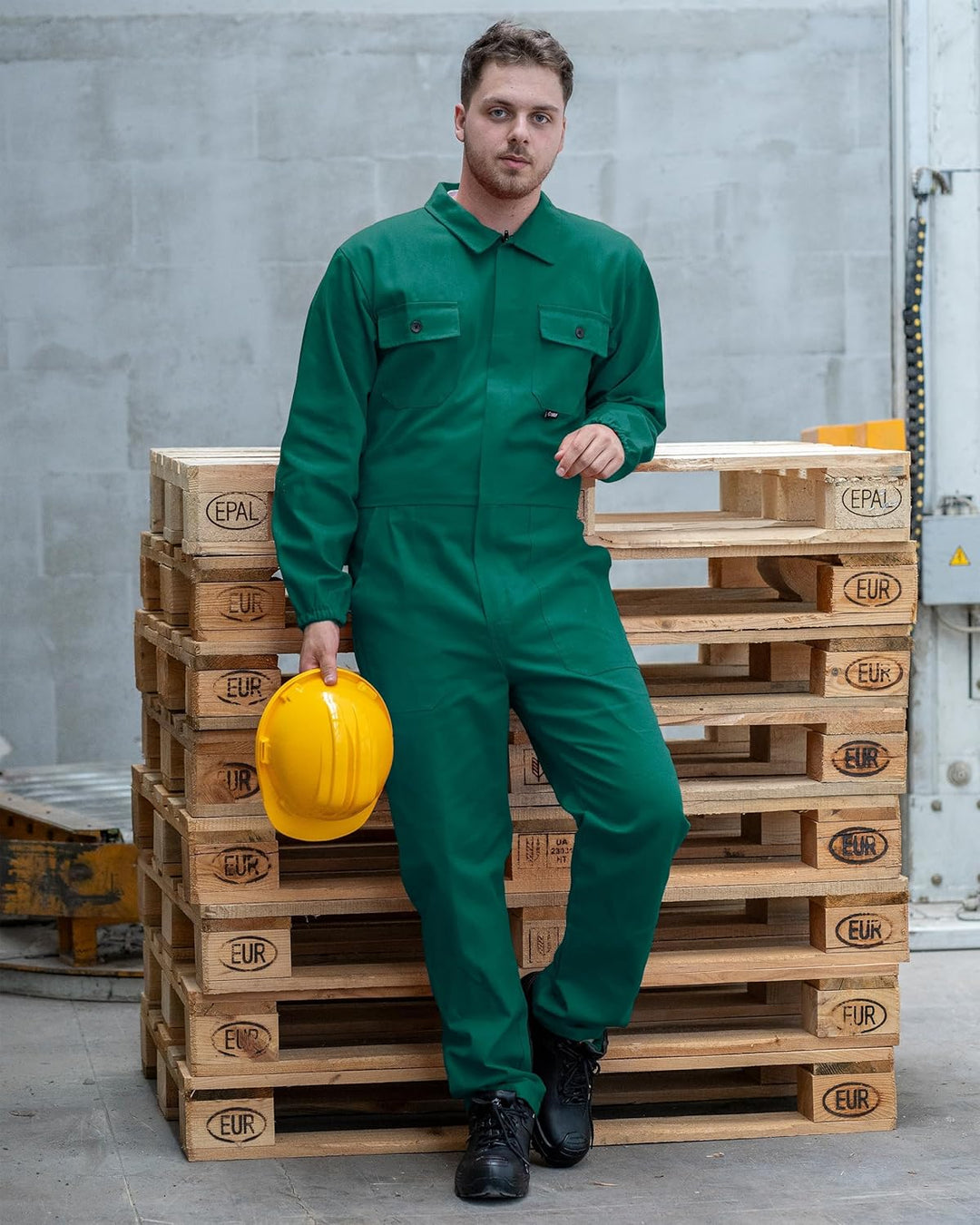 BWOLF ANAX Arbeitsoverall Herren Overall Herren Arbeitskleidung 100% Baumwolle Arbeitsoveralls mit 5