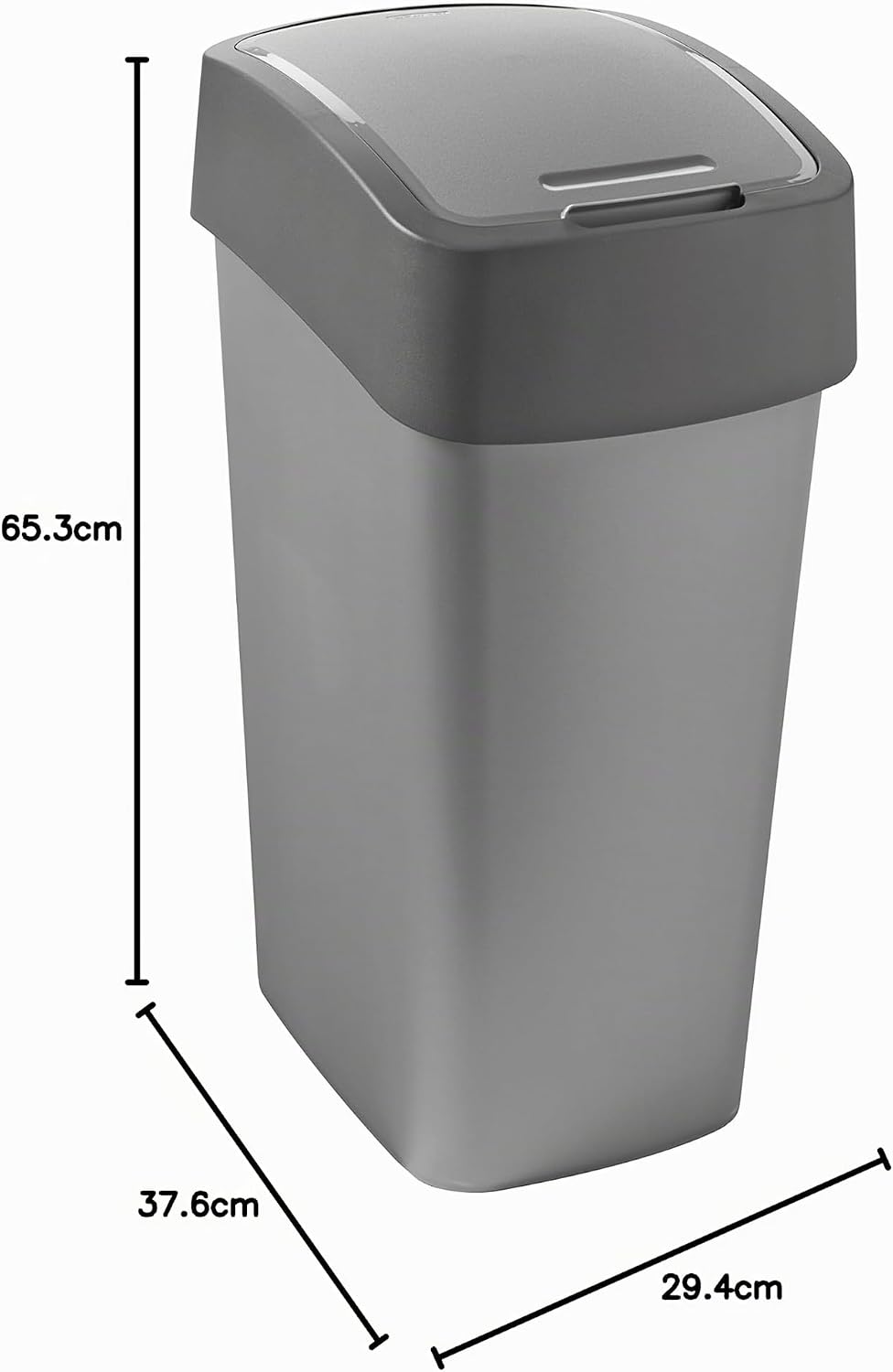 CURVER Abfalleimer „FLIP Bin“ 50L 29.4x37.6x65.3 Einheitsgrösse, 29.4x37.6x65.3 Einheitsgrösse