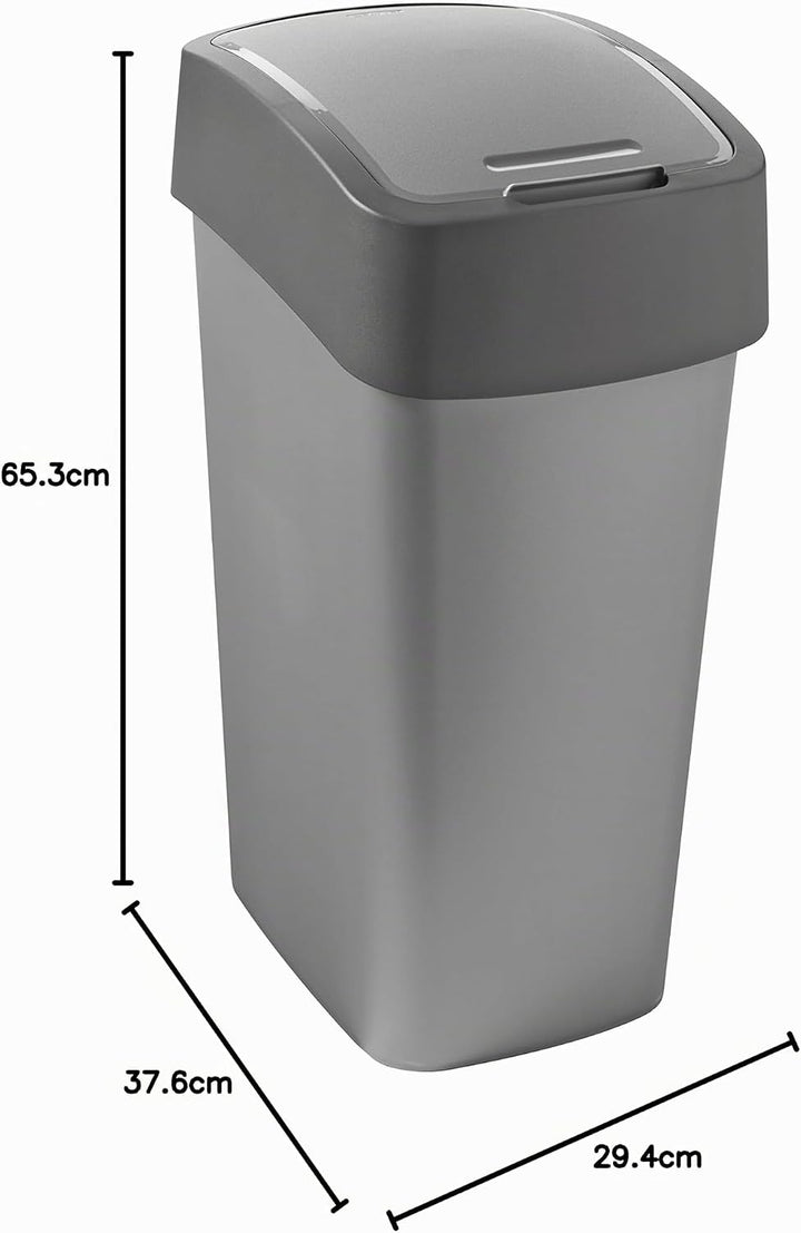 CURVER Abfalleimer „FLIP Bin“ 50L 29.4x37.6x65.3 Einheitsgrösse, 29.4x37.6x65.3 Einheitsgrösse