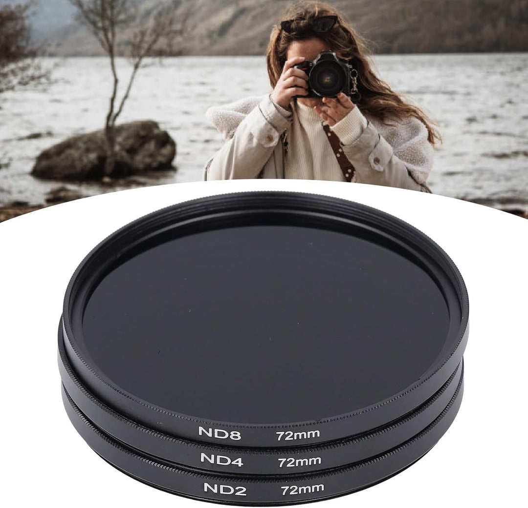 ND-Filterset, mit ND2-Filter, ND4-Filter und ND8-Filter, HD-Mehrschichtbeschichtung, Anti-Überbelich