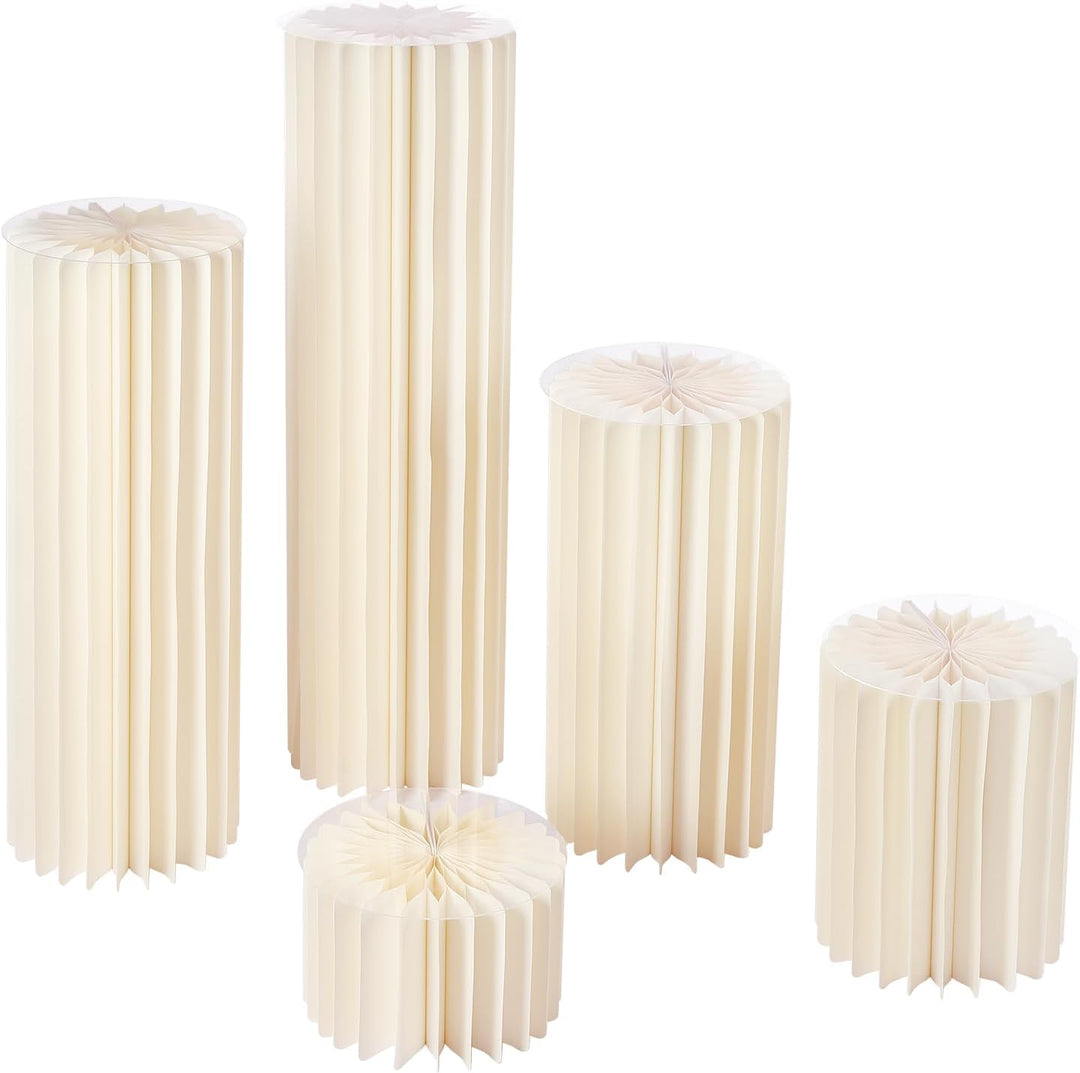 Loohacp Blumenständer Hochzeit Blumenständer, 5 Stück Faltbarer Dekosäule Partytische aus Karton Dis