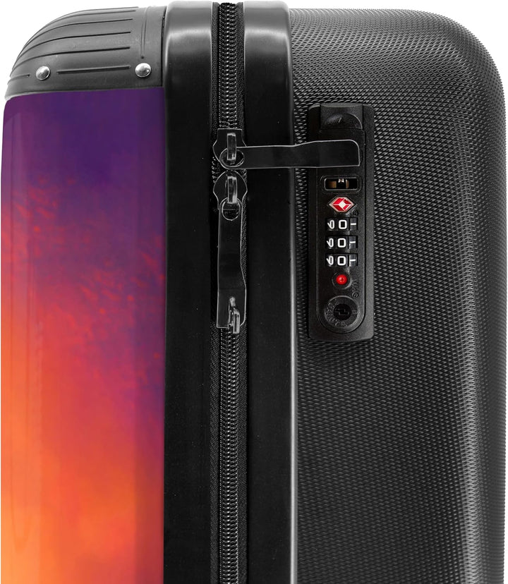 NoBoringSuitcases.com® Koffer Handgepäck Trolley Rollkoffer Kleine Reisekoffer mit 4 Rollen - Erdmän